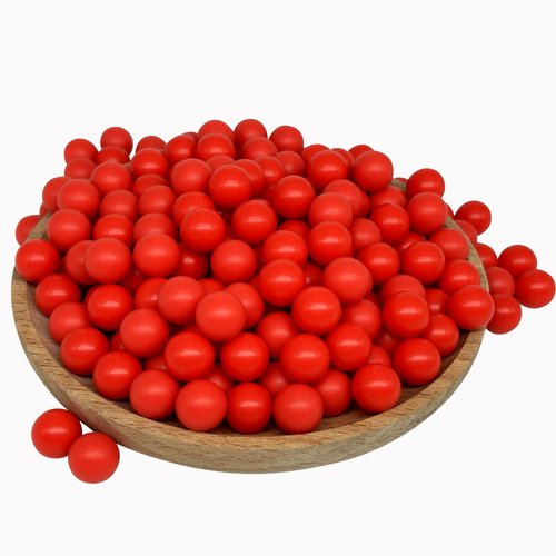 Lambid .43 Cal Paintballs Reusable Hard Nylon Balls Solid 43 Caliber Projectile Ammo Compatible for T4E PPQ, G17 Gen 5 Target Practice and Home Defense (100 Counts, Red)