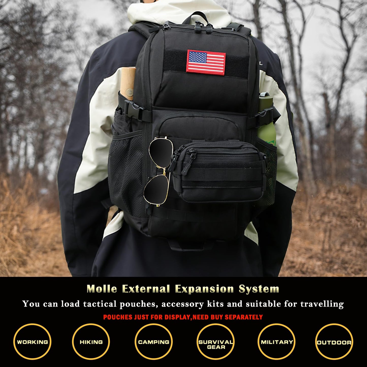 outdoor plus Camo Backpack, Military Boys, 30L