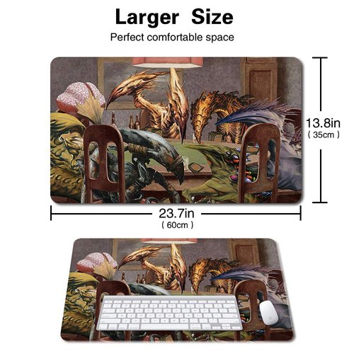 Board Game TCG Playmat Table Mats Games Size 60X35 cm Mousepad Compatible for MTG RPG CCG Trading Card Game Play mats (SLIVERS-Playing-Poker)