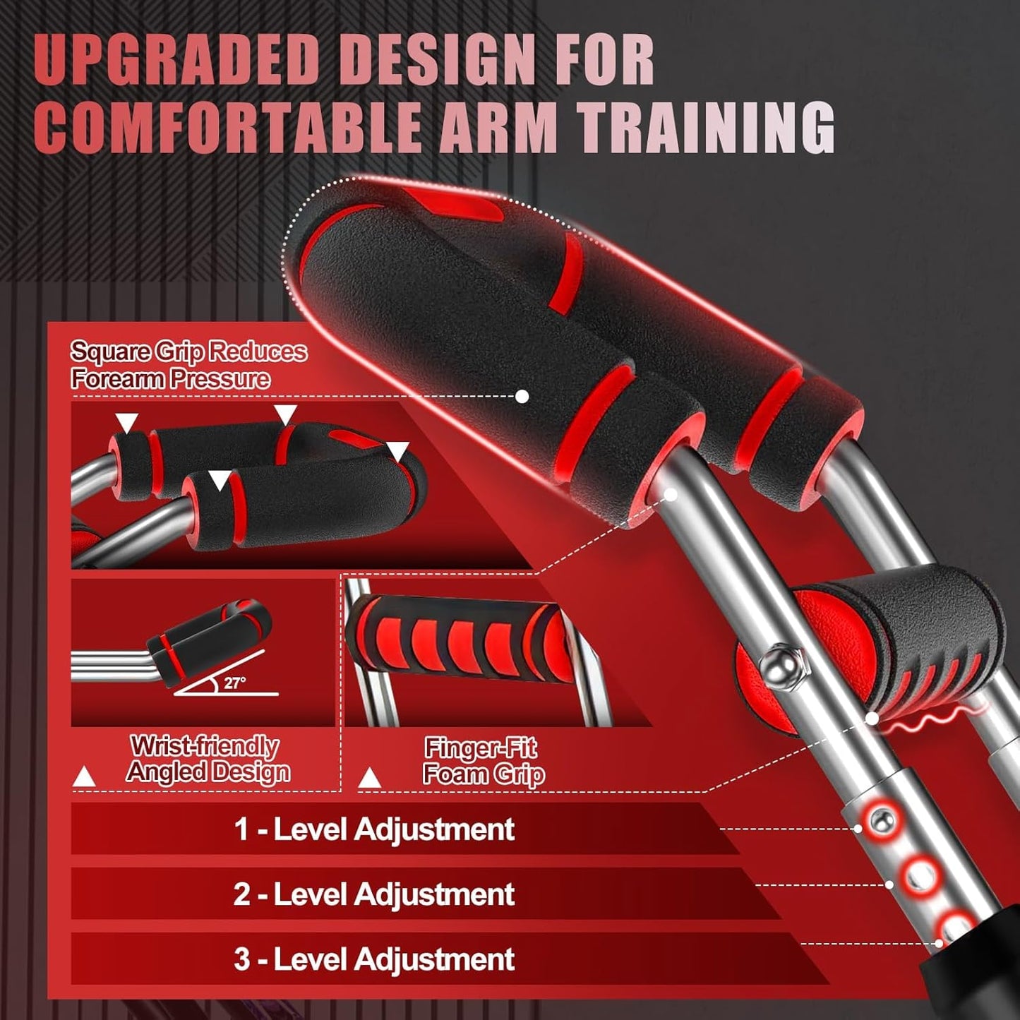2025 Pro Twister Arm Trainer, Adjustable Power Twister Bar, Chest Shoulder Arm Workout Equipment, Portable Detachable Upper Body Fitness Machine for Home & Gym