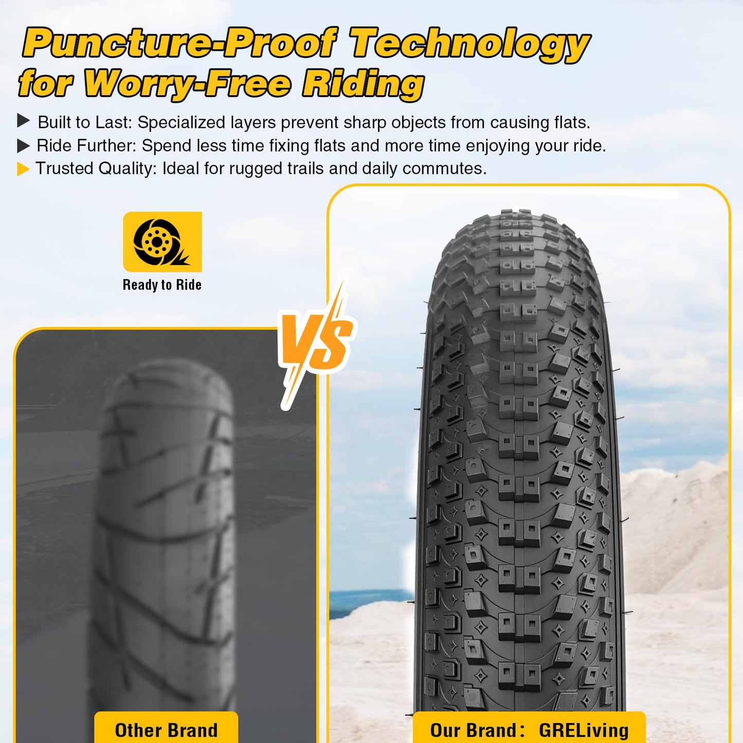 1 Unit-20x3.0 E-Bike Fat Tire-76-406 Robust,High-Performance 20inch Fat BikeTyre for MTB and Ebikes,Durable All-Terrain Directional Knobby Tread,Superior for Street & Trail Adventures