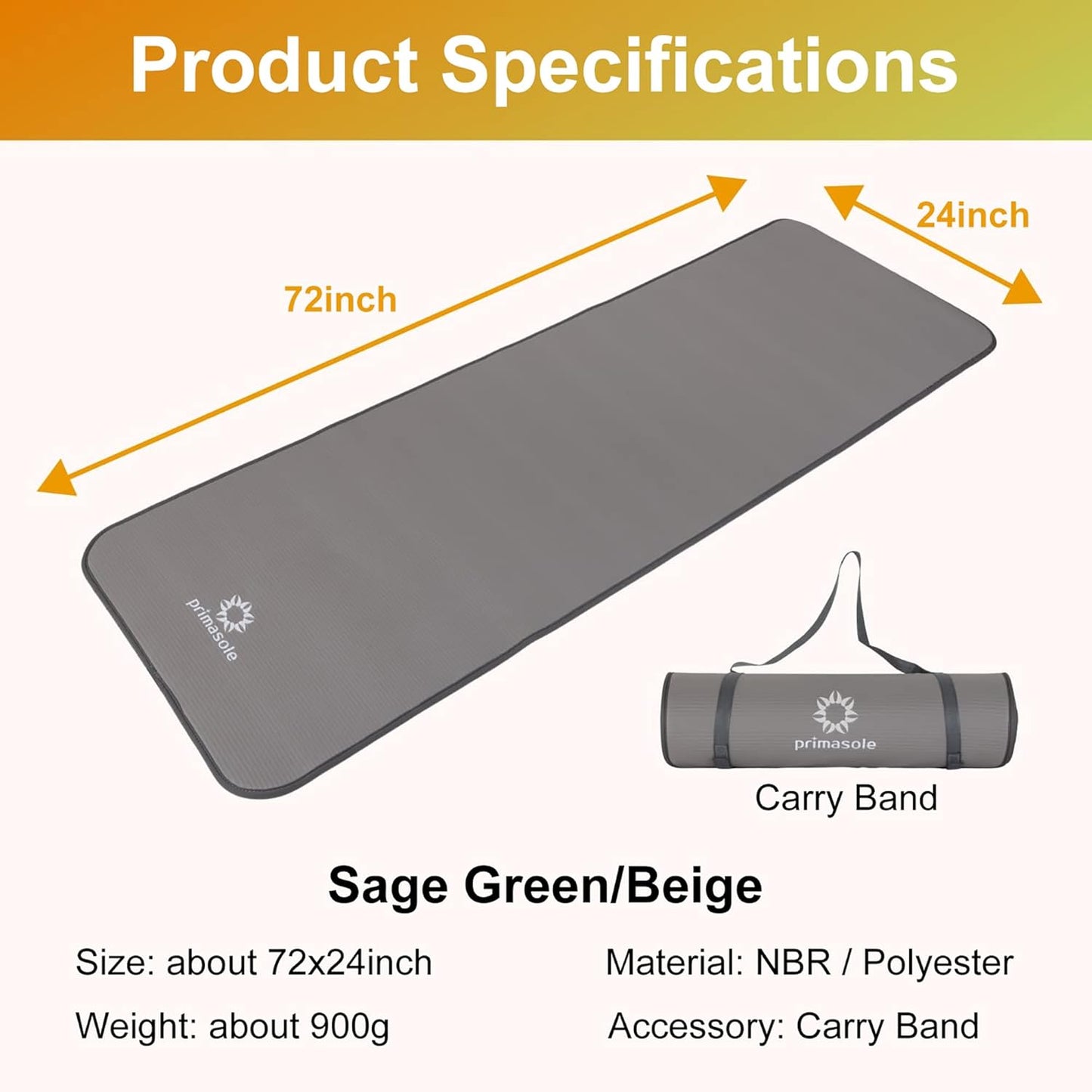 1/2-Inch Extra Thick NBR Yoga Mat with Enhanced Stability - Textured Design, Lightweight Mat with Carrying Strap & Case for Yoga, Pilates, Gym & Home Use (Multiple Colors)
