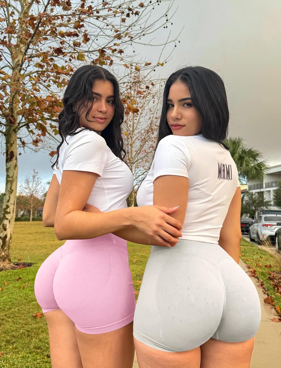 3 Pack Workout Gym Shorts Women Scrunch Butt Lifting Seamless High Waist Yoga Booty Shorts for Women - Black+Grey+Pink S
