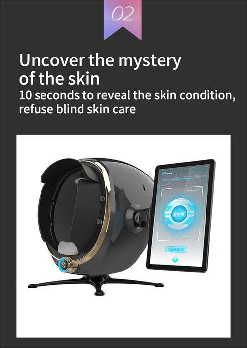 FXNFXLA 3D Skin Analyzer Machine Professional, Facial Moisture Analyzer Beauty Equipment Skin Detector with LCD Display Screen, for Skin Care Home Use