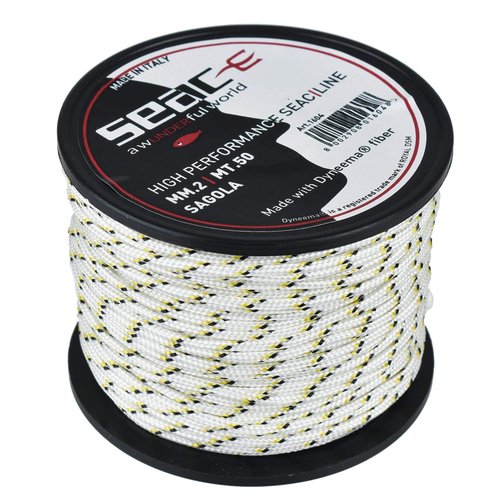 SEAC Dyneema High Performance Spearfishing Line, 1mm Diameter/50m, Made in Italy