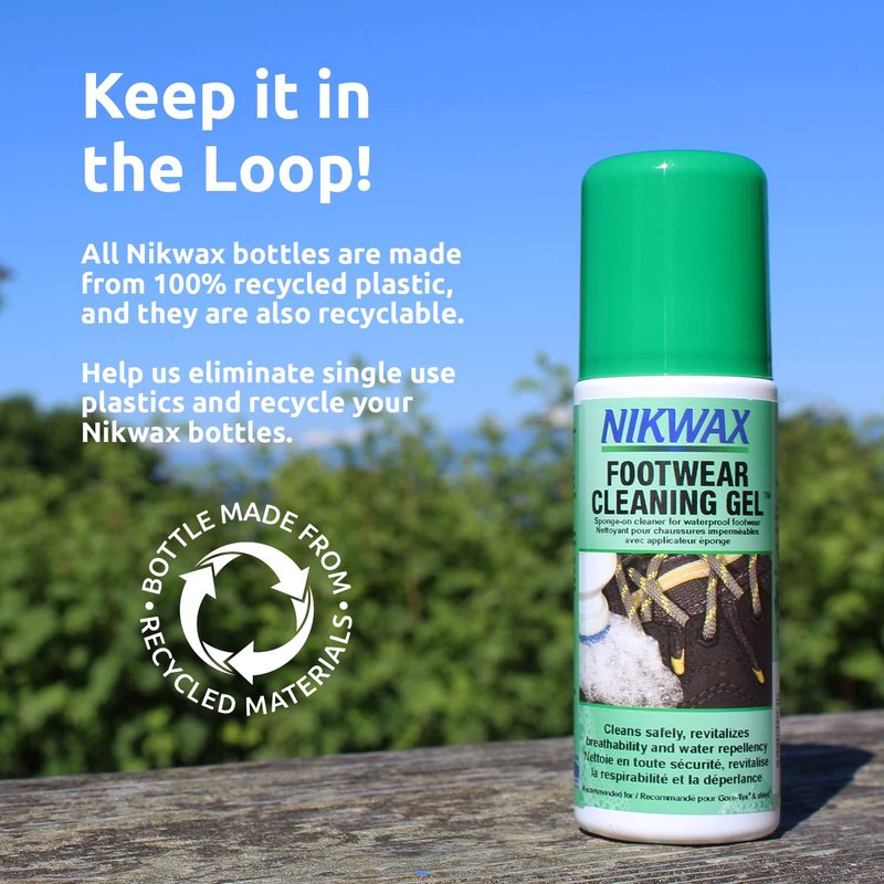Nikwax Footwear Cleaning Gel, Shoe Care, Boot Cleaner for Suede, Leather, Fabric & Synthetic Materials, Safe for Gore-Tex, Waterproof, DWR