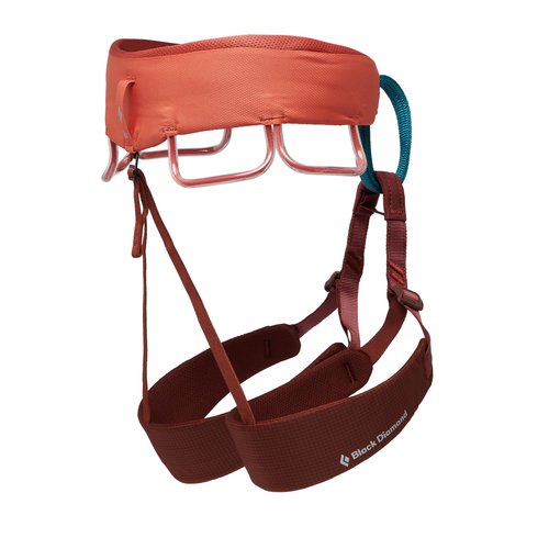 Black Diamond Womens Momentum Rock Climbing Harness, Baja Sunrise, Large