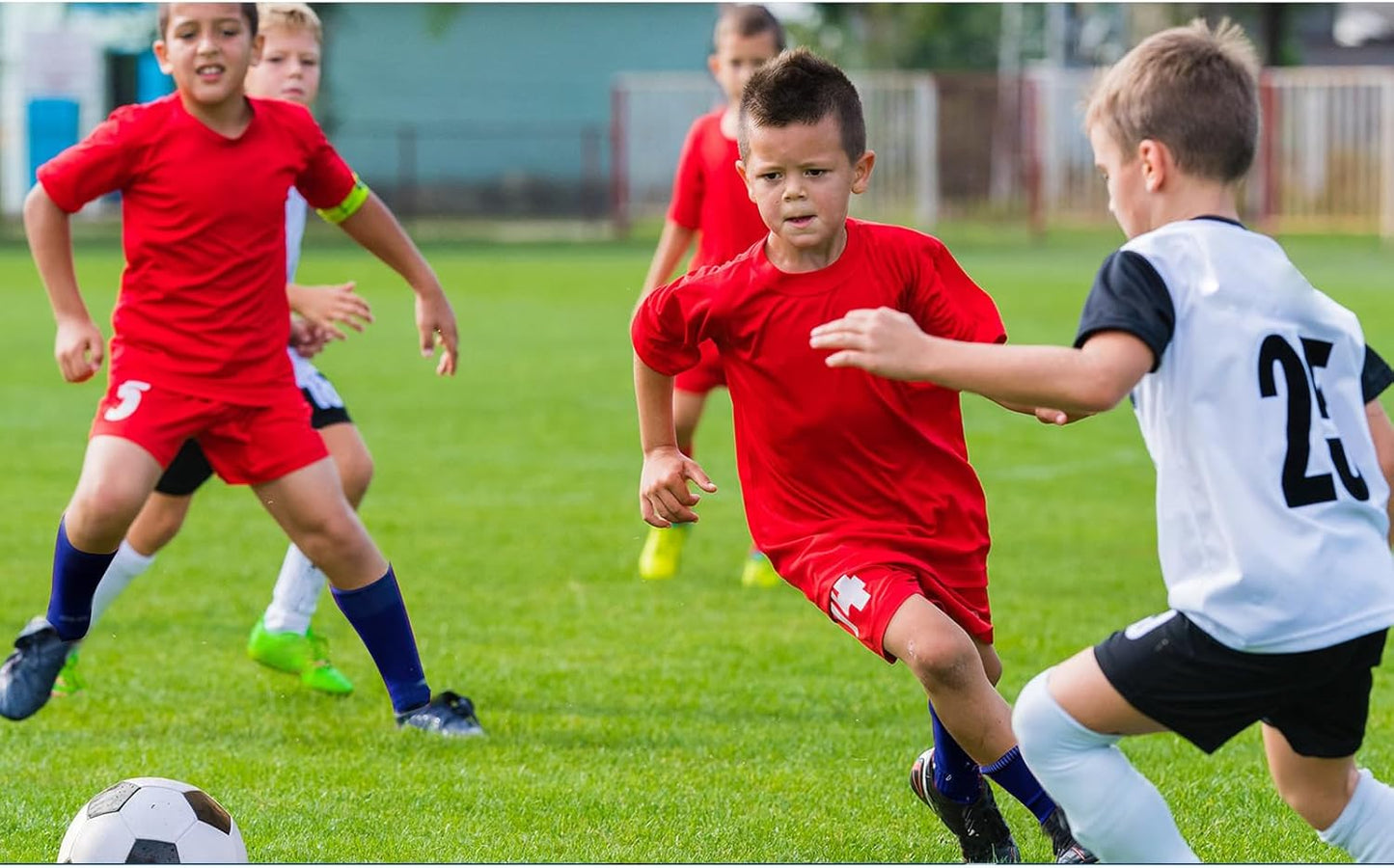 3 Set Kids Grip Soccer Socks and Shin Guard Sleeves Football Basketball Training for Age 7-14 Boys Girls