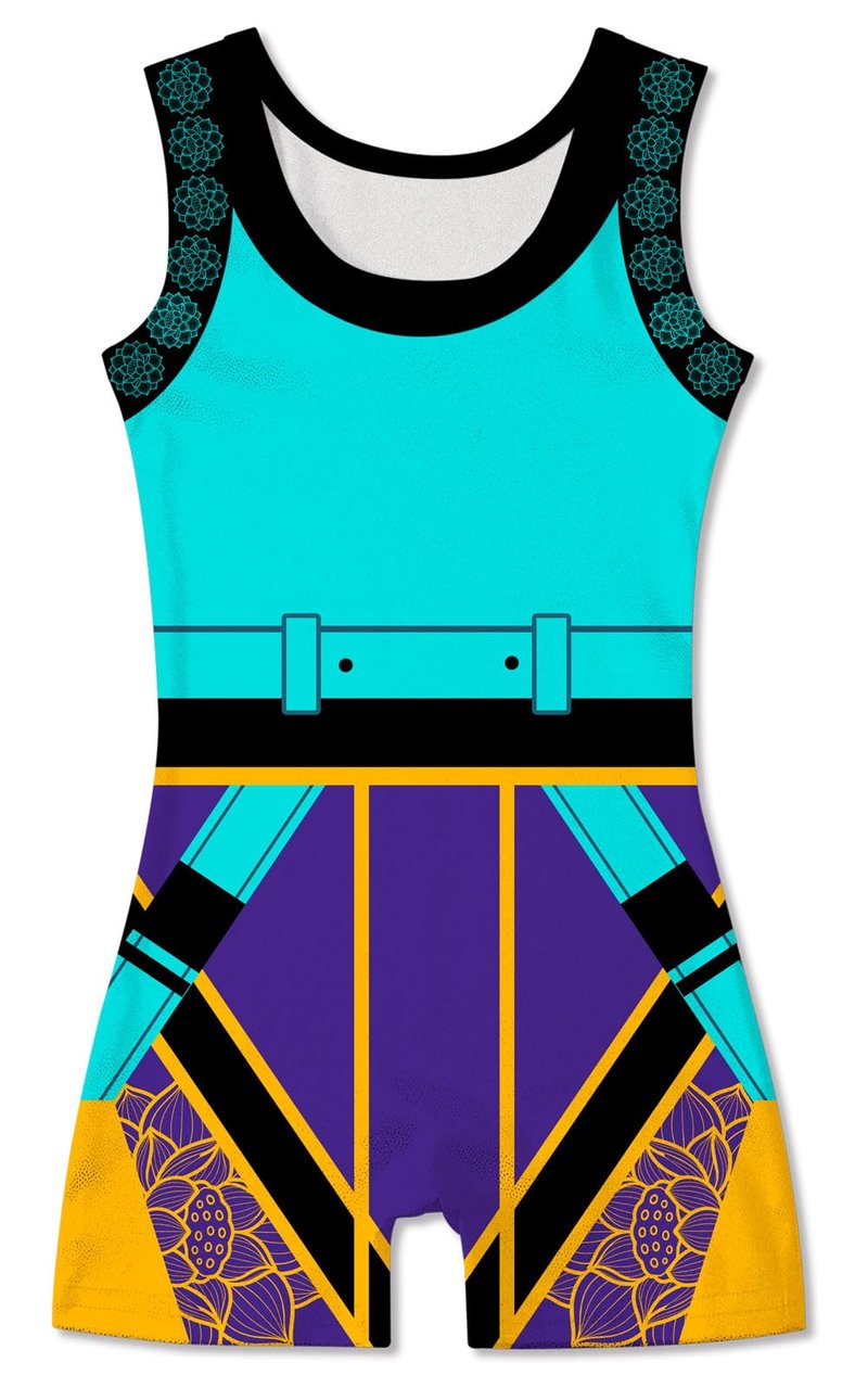Funnycokid Gymnastics Leotards for Girls Toddler Dance Unitards with Shorts, Lotus pink, 3-4T