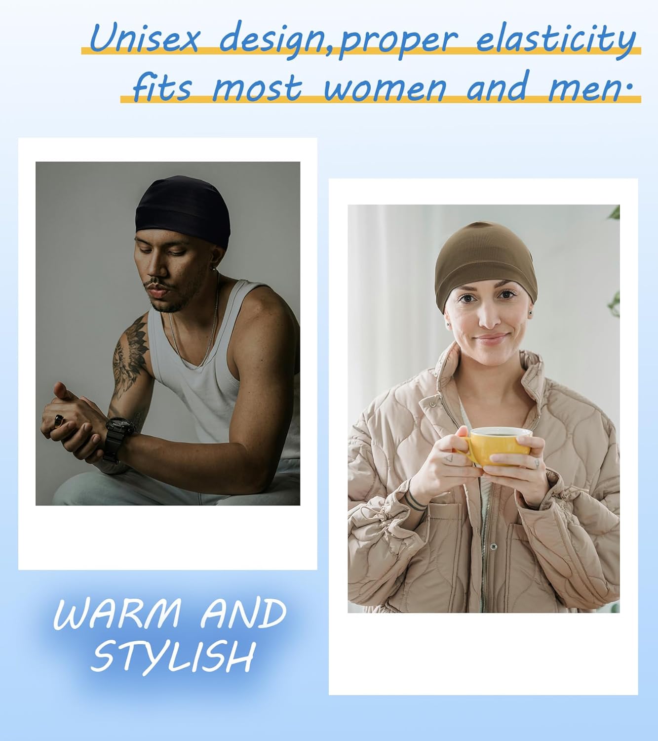 3 Pieces Cotton Skull Caps for Men Women Chemo Headwear Lightweight Beanie Sleeping Cap Helmet Liner