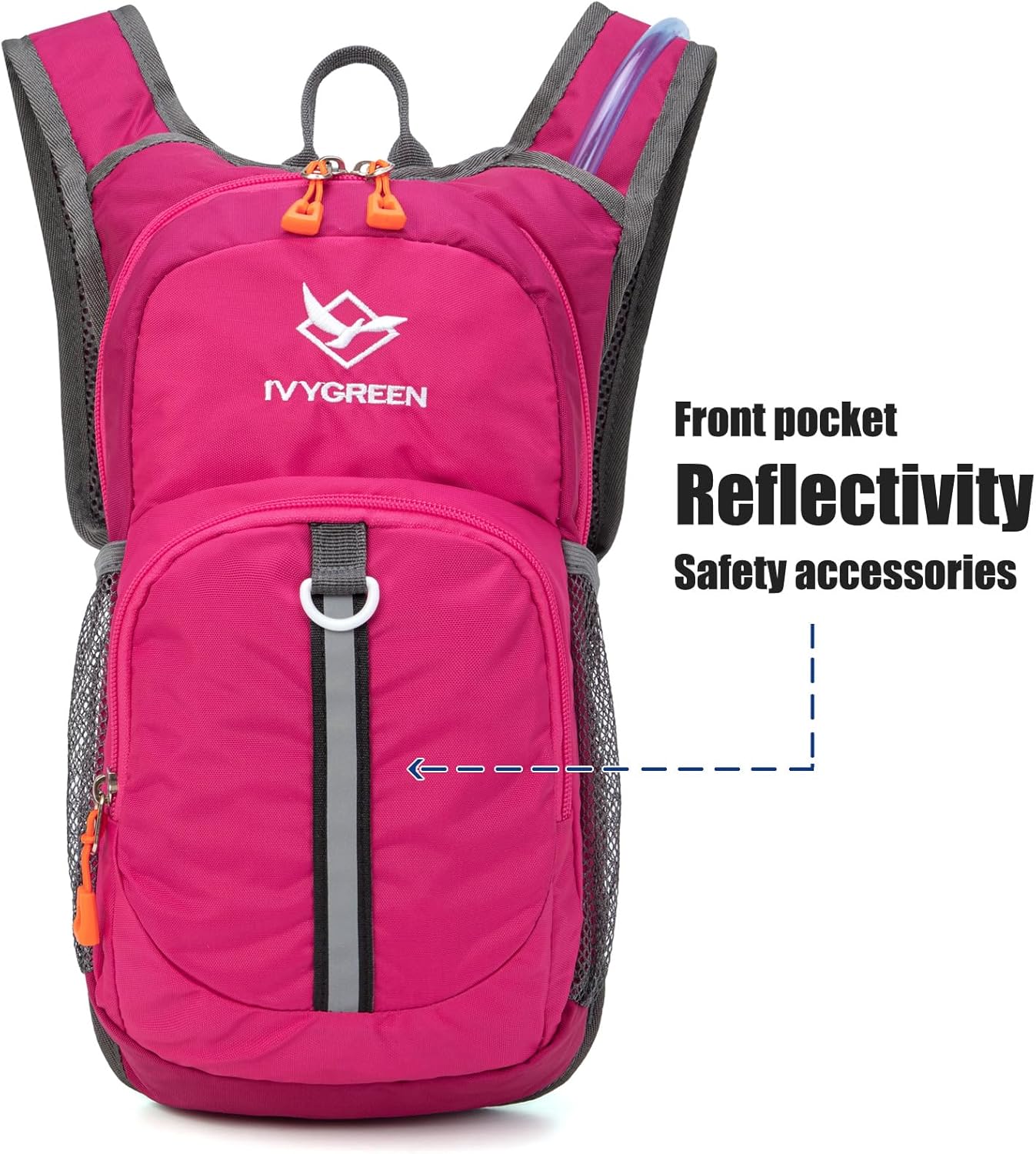 Ivygreen Kids Hydration Backpack, Hiking Backpack for Boys or Girls with 1.5L Water Bladder