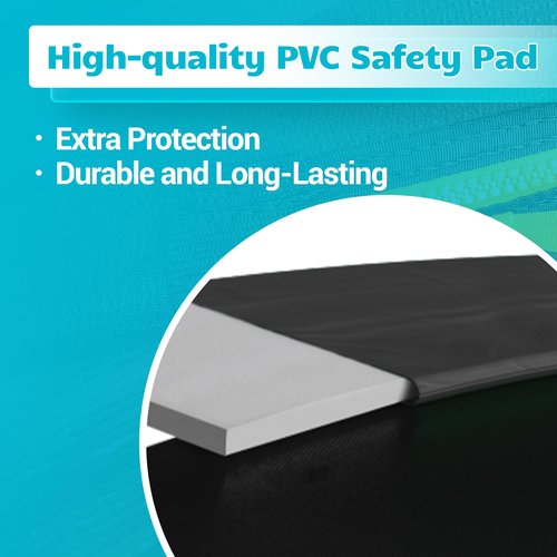 LeJump Outdoor 14Ft Trampoline, ASTM Approved Big Trampolines with Enclosure Net and Ladder, Backyards Recreational Trampoline for Adults and Kids Heavy Weight Limit (Black)