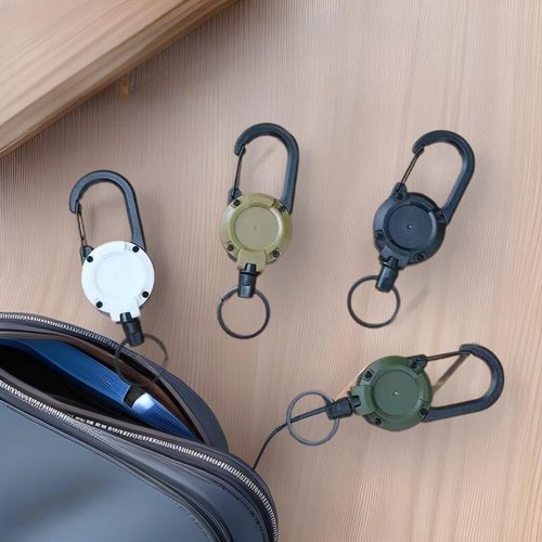 (1PCS) Outdoor Carabiner, Backpack, Wire Rope, Telescopic Hook, Camping, Multi-Functional Lure Fishing Accessories, Anti-Lost Rope