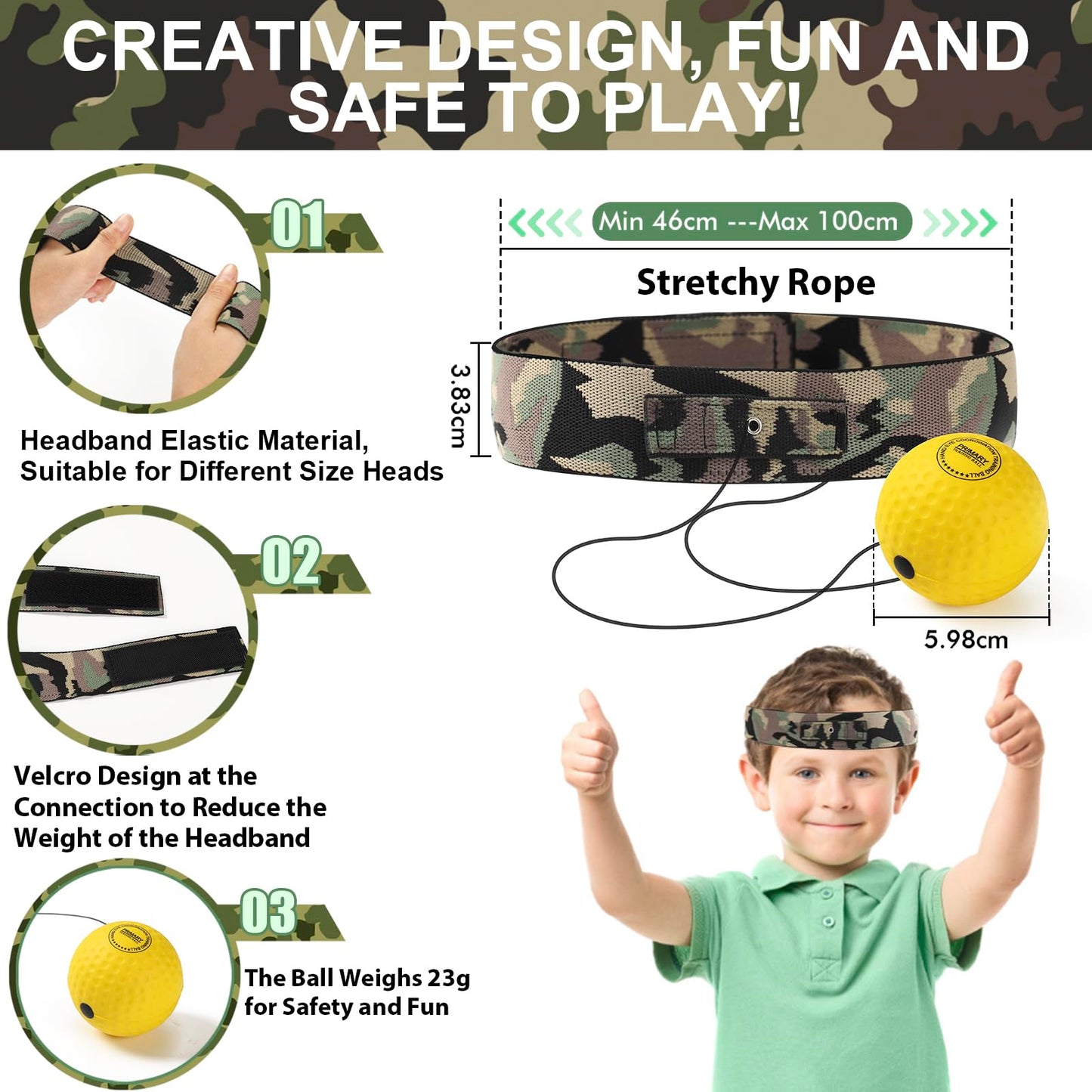 Fun Gift Ideas for Teen Boys - Unique Birthday Gifts for Kids, Novelty Stocking Stuffers Party Favors & Summer Activity Gifts for Children, Boxing Game for Hand-Eye & Foot Coordination Training, Camo