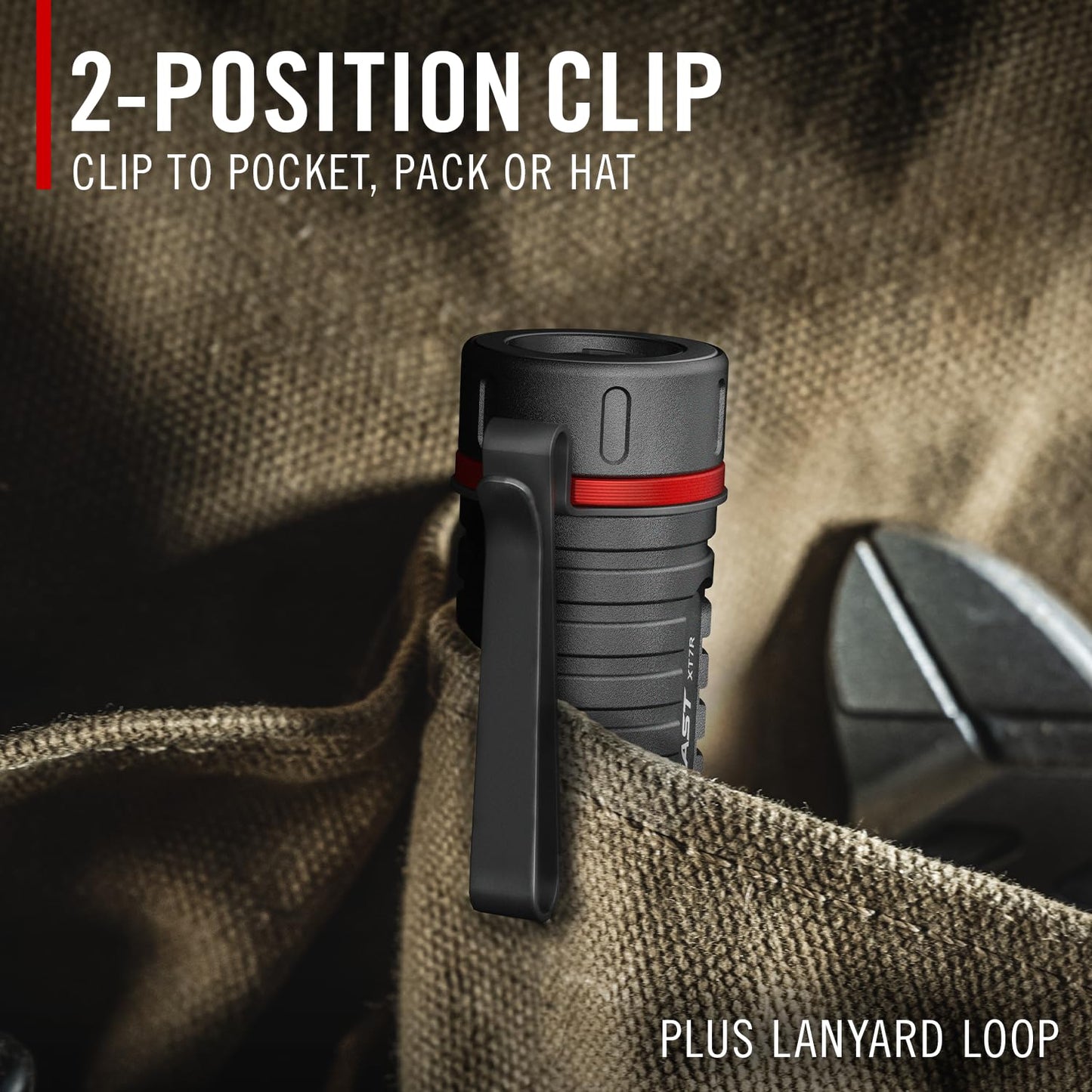 Coast XT7R 1500 Lumen Rechargeable LED Flashlight with Magnetic Mount, Slide Focus, and Pocket Clip, Black