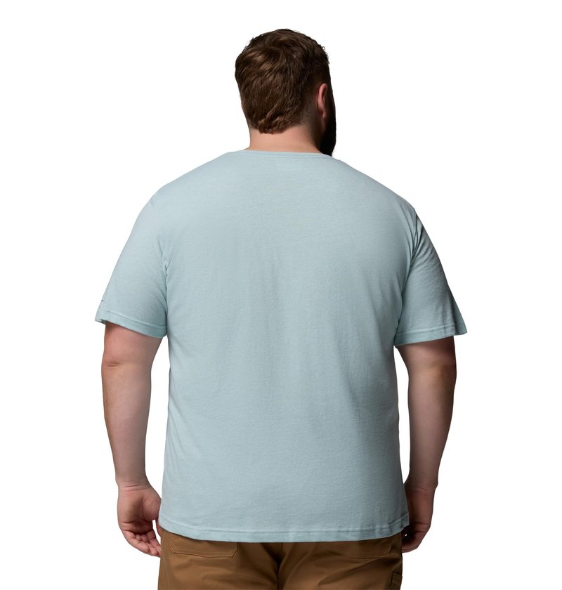 Columbia Men's Thistletown Hills Short Sleeve T-Shirt, Crushed Blue/Heather, 3X Tall