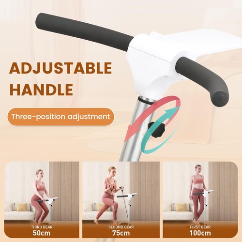 EILISON FIRMHOLD Handle Vibration Plate Exercise Machine for Lymphatic Drainage- Whole Body Workout Vibration Platform 350lbs for Beginners & Recovery, Body Shape Machine for Tonning (Handle Brown)