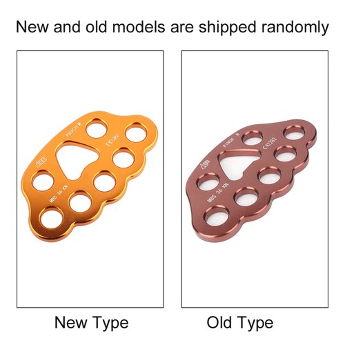 RiToEasysports Rock Climbing Rigging Plate, 8 Holes 45KN Outdoor Paws Rigging Plate Anchor Multipliers Connector Gear
