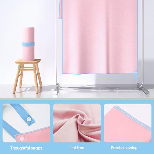 LERAO Gym Towels for Women,Workout Towels Quick Dry Towel,Yoga Towel for Hot Yoga Non Slip,Sweat Towel for Gym(2pcs,Pink)