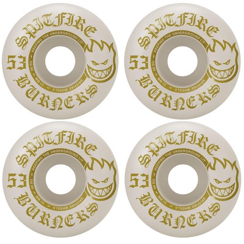 Spitfire Skateboard Wheels 53mm Burners with Bronson Pro G3 Bearings