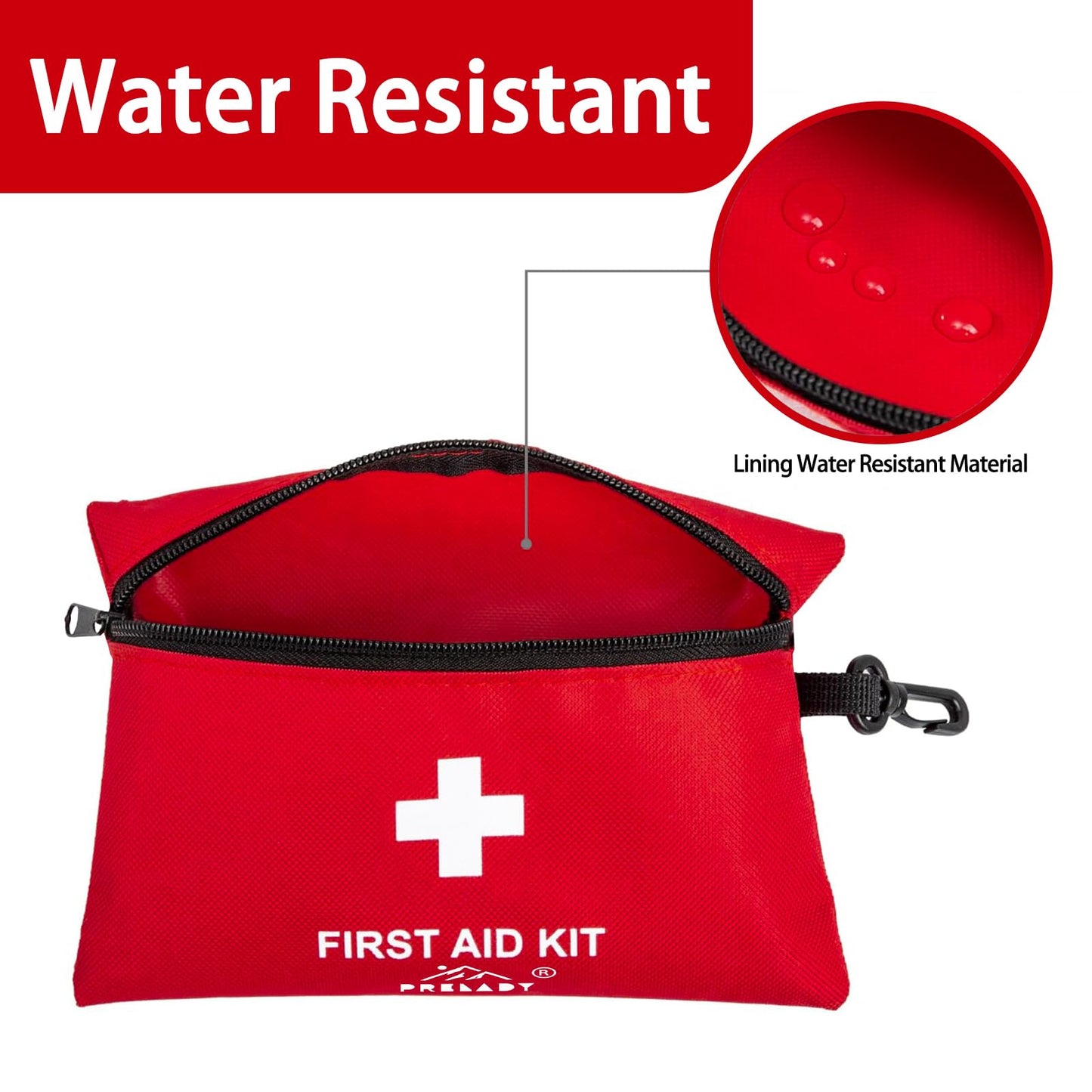152 Piece Small First Aid Kit, Travel Size First Aid Kit TSA Approved, Mini Forst aid kit for Home, Car, Travel, Camping, Truck, Sports, Office, Hiking Med Kit for Backpack