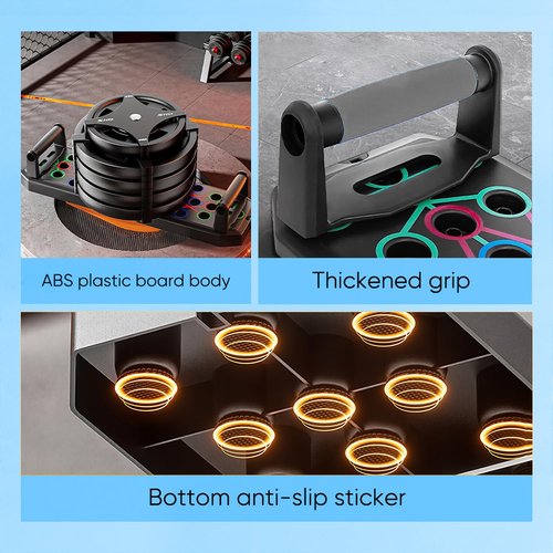 Saker Foldable Push-up Board Home Multi functional Solid Exercise Equipment Fitness Floor Chest Muscle Exercise Professional Equipment Burn Fat Strength Training Arm Suitable for Men and Women