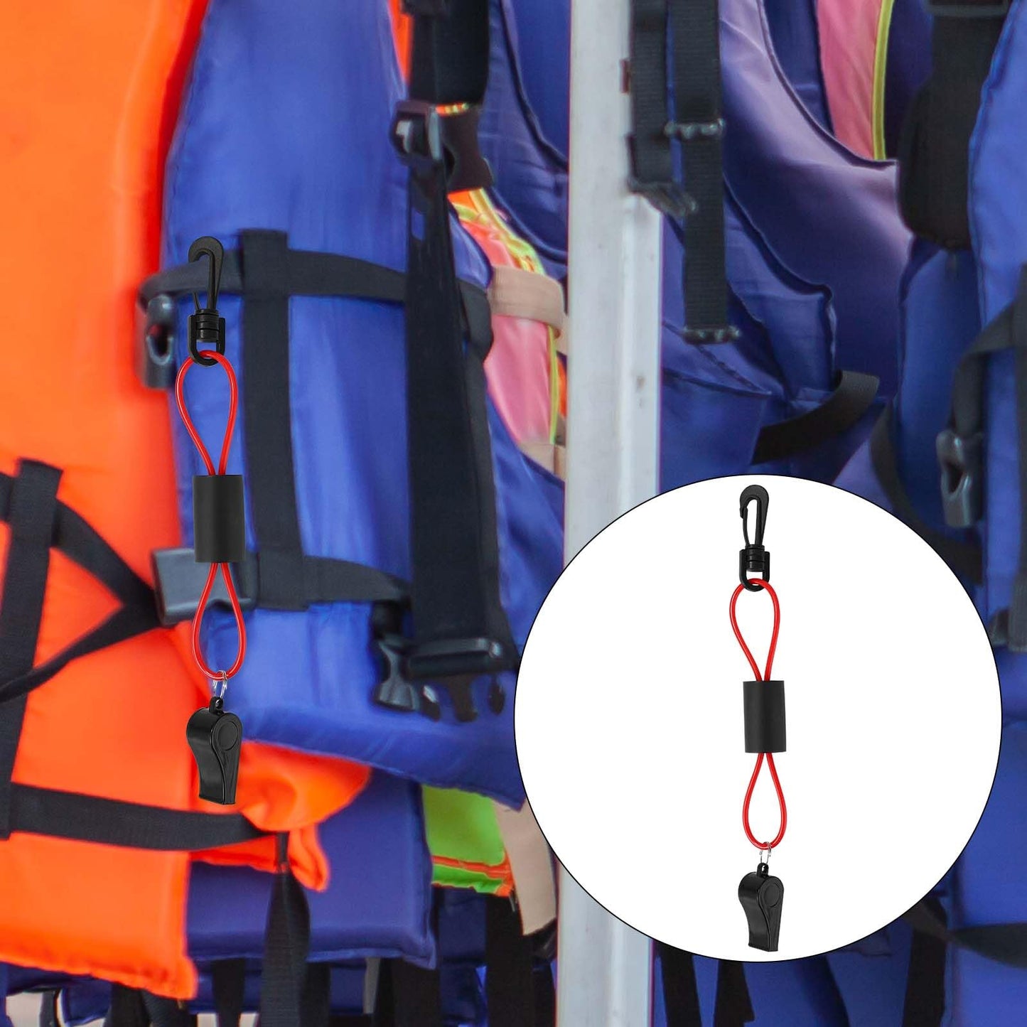 1pcs Boat Whistle with Lanyard, Whistle with Lanyard for Safety Boat Survival Shrill Loud Blast Emergency Accessory for Boating Marine Life Jacket Lifeguard Hiking Kayak Camping Rescue Signaling