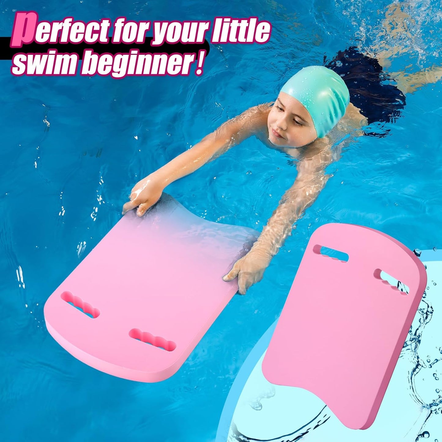 2 Pcs Swimming Kickboard Pull Buoy Set Training Aid Float Pull Buoy Leg Float Swimming Training Equipment Accessories for Hand Leg Adults Children Beginners Exercise Fitness