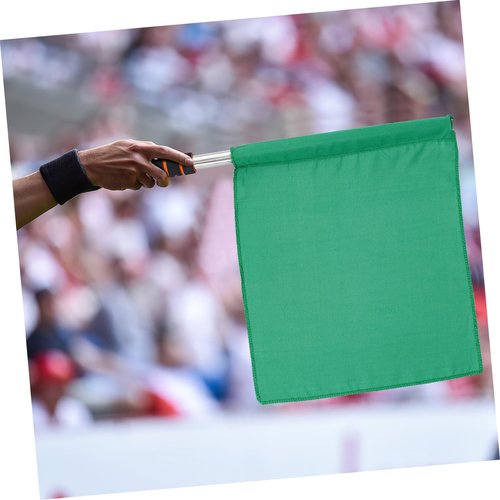 Toddmomy Competition Referee Flags 4pcs Red Green Hand Flags Sports Race for Football Volleyball Rugby