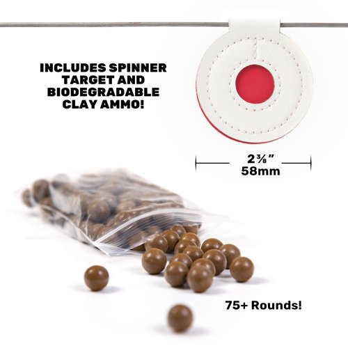 SimpleShot Axiom Ocularis Slingshot with Clay Ammo, Target, and Two Bands for Professional Hunting Target Marksmanship Shooting (Green)