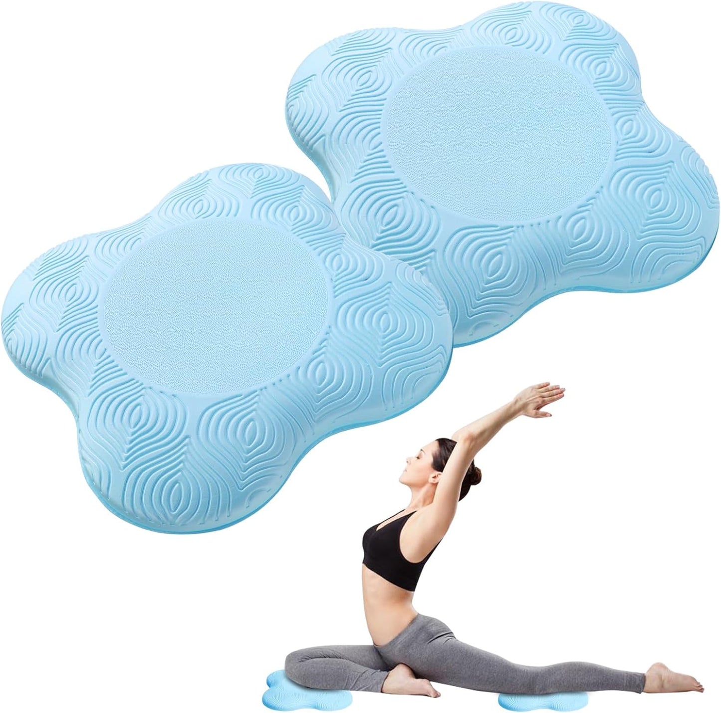 2 packs Yoga Knee Pad Cushion Extra Thick for Knees Elbows Wrist Hands Head Foam Pilates Kneeling pad Yoga Knee Cushion Thick Exercise Pads for Knees Elbows Wrist Hands Head Foam Pilates Kneeling pad,Support Foam Pads for Women and Men