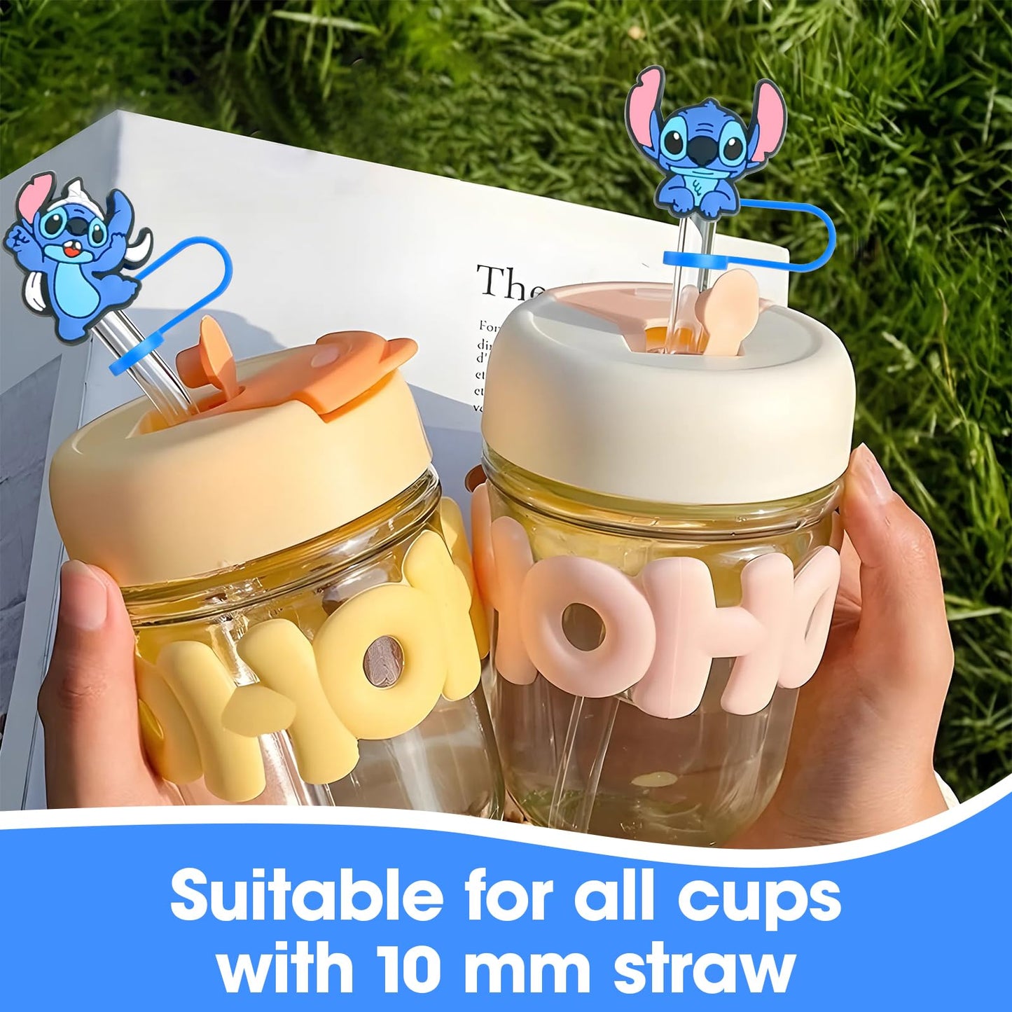 10 mm Straw Cover Cap for Stanley Cup 30 Oz 40 Oz, 5 Pcs Straw Topper for Stanley Tumbler, Funny Straw Tip Covers for Stanley Cup Accessories