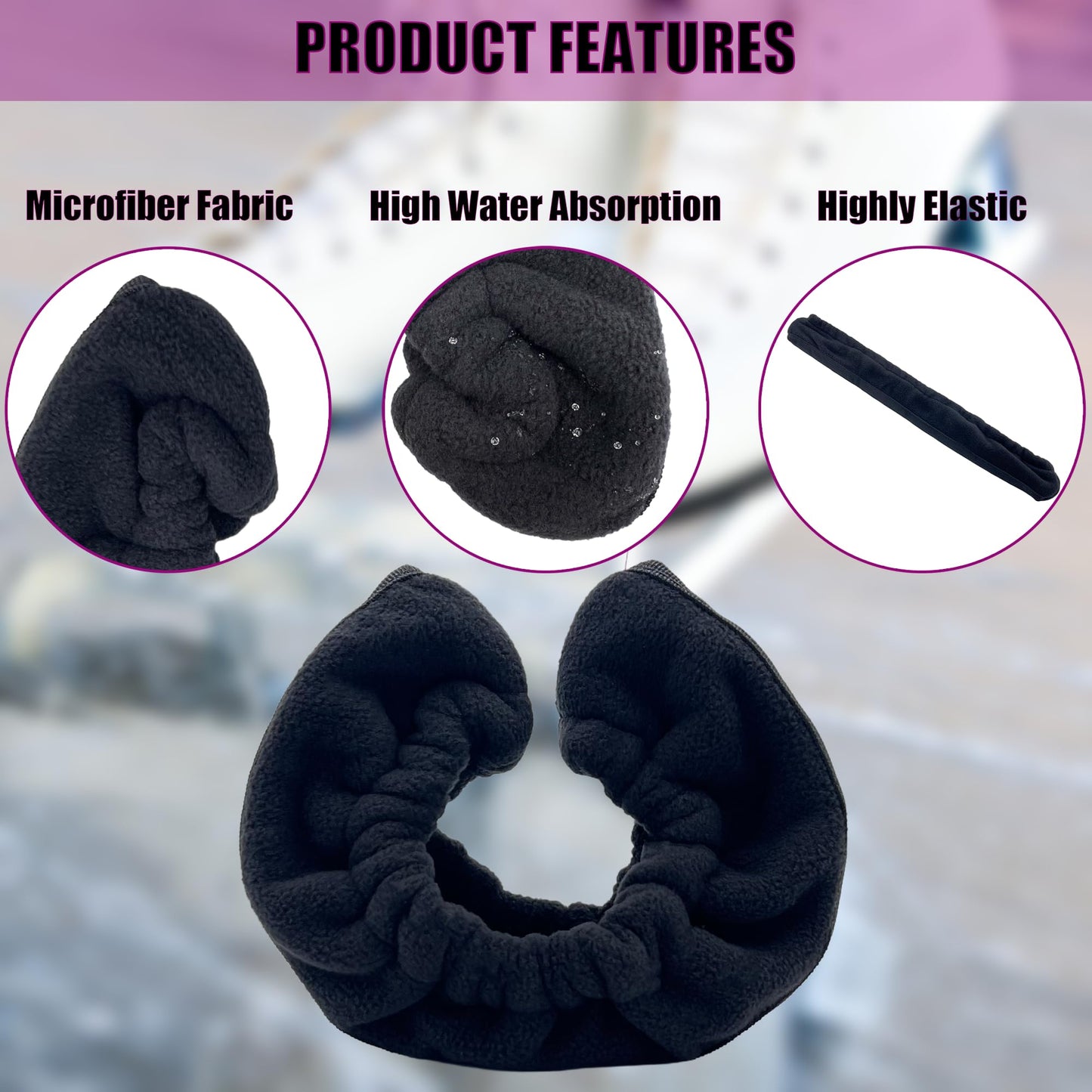Ice Skate Blade Covers, Ice Skate Guards, Sports Blade Cover, Skate Blade Protector for Hockey Skates, Figure Skates and Ice Skates, Black