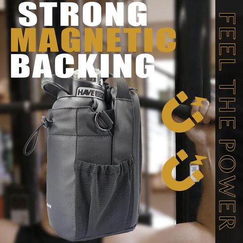 Magnetic Sport Bag For Men and Women Sling Gym Bag Travel Work with Water Bottle Holder, Phone Pockets Magnetic Attachment