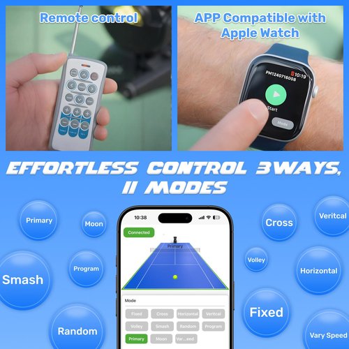 Tennis Ball Machine, High-Capacity, App-Controlled, Easy-to-Use, Adjustable Speed, Long Battery Life, Portable Training Equipment for Solo & Team Practice – Beginners to Pros