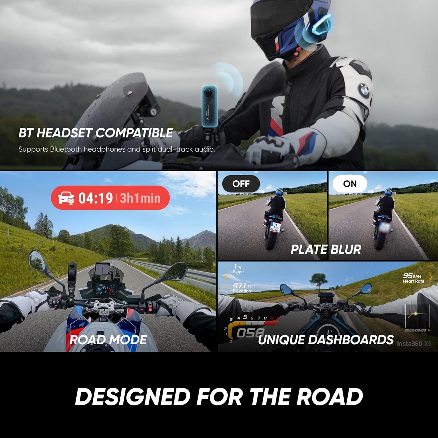 Insta360 X5 - Waterproof 8K 360° Action Camera, Leading Low Light, Invisible Selfie Stick Effect, Rugged and Replaceable Lens, 3-Hour Battery, Built-in Wind Guard, Stabilization, Triple AI Chip Design