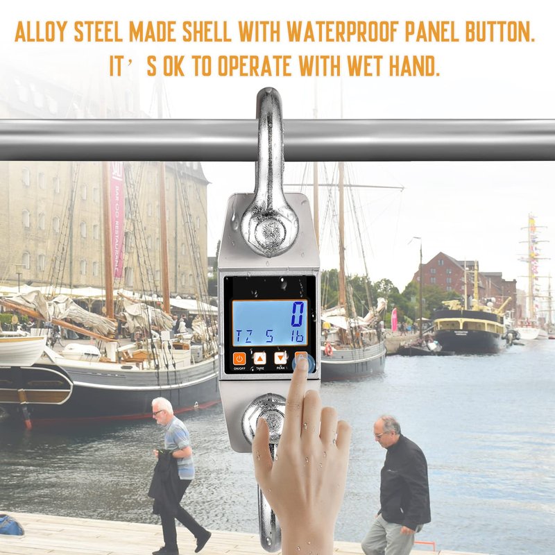 Bonvoisin Digital Crane Scale 6600lb Hanging Scale Heavy Duty Industrial Hanging Weight Scale (6600lb/3000kg)