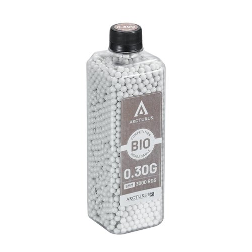 Arcturus Tactical Polished Competition Bio Outdoor Match Grade Airsoft Pellets BBS Ammo 0.20g-0.40g, 3000 Rounds (.30g)