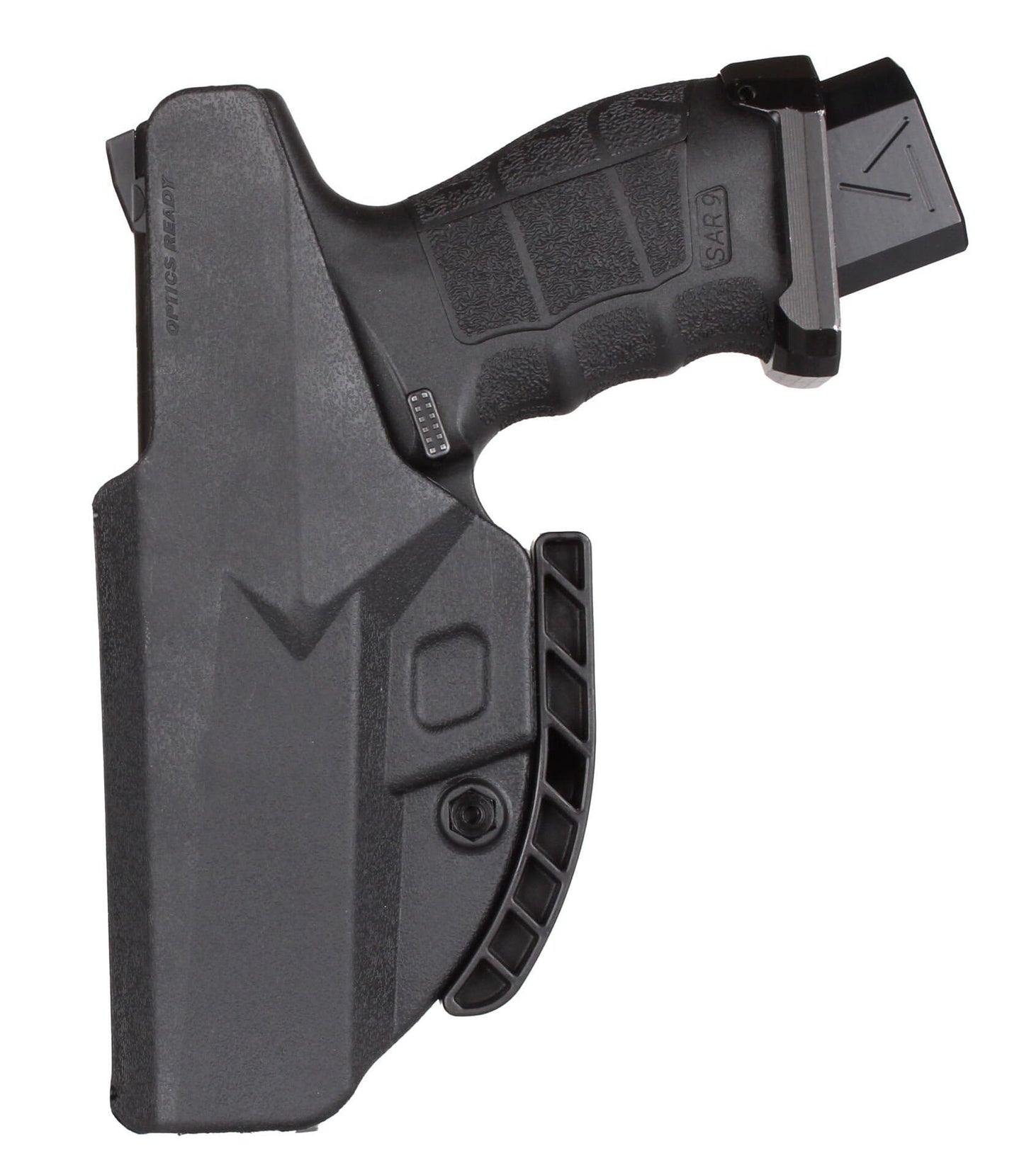 IWB Holster Custom Fit, Optics Ready, Concealment Wing, Adjustable Angle Fork - Compatible with Sarsılmaz SAR9 | Right Hand