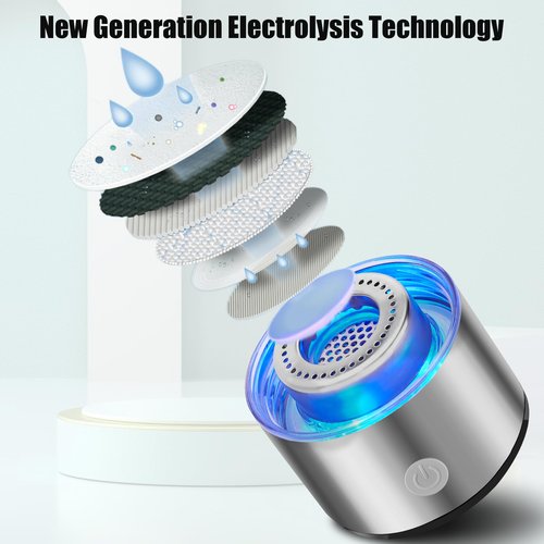 2025 Upgrade Hydrogen Water Bottle, 3 Min 1800PPB Fast Hydrogen Water Generator with SPE PEM Tech, 14oz Portable Hydro Water Machine, Rechargeable Hydrogen Rich Glass for Home Office Travel & Fitness