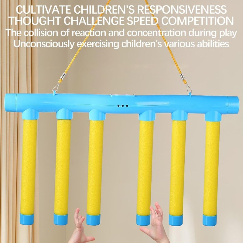 MOQRUAO Reflex Challenge Game, Hand Eye Coordination Training, Reaction Game, Catching Sticks Game, Adjustable Speed, Ages 6+
