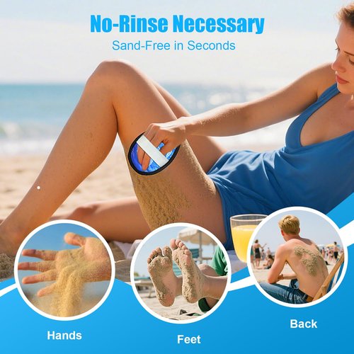 BritTote Sand Remover Quick-Dry Portable Sand Beach Must Haves 2025 for Hawaii, Mexico Trips Beach Gifts for Women, Men, Kids Hawaii Essentials for Vacation