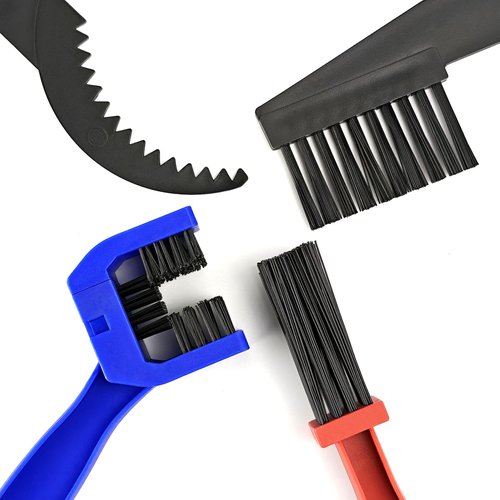QMET 5PCS/Set Bike or Motorcycle Chain Washer, Cleaning Brush Bicycle Chain Cleaning Tool Set,Bike Chain Crankset Brush,Motorcycle Washer Cleaner Brush Tools