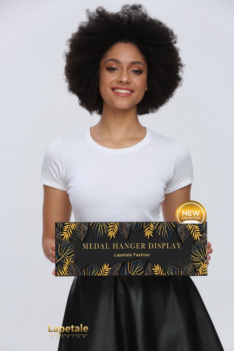 Lapetale Fashion Medal Hanger Holder Display Wall Rack Frame Shelf in 16" Long-Medal Hanger Awards Ribbon Cheer,Gymnastics,Soccer,Softball Holder Display Custom Rack for Sports Medals Easy to Install