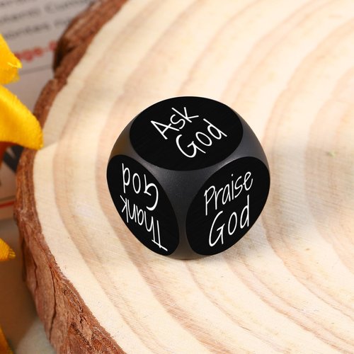 Baptism Gifts for Girl Boys, Confirmation Gifts for Girl Boys, Christian Religious Dice for Women Men, Man of God Gift for Men, God Mother Gifts for Women, First Communion Favors, Serenity Prayer Dice