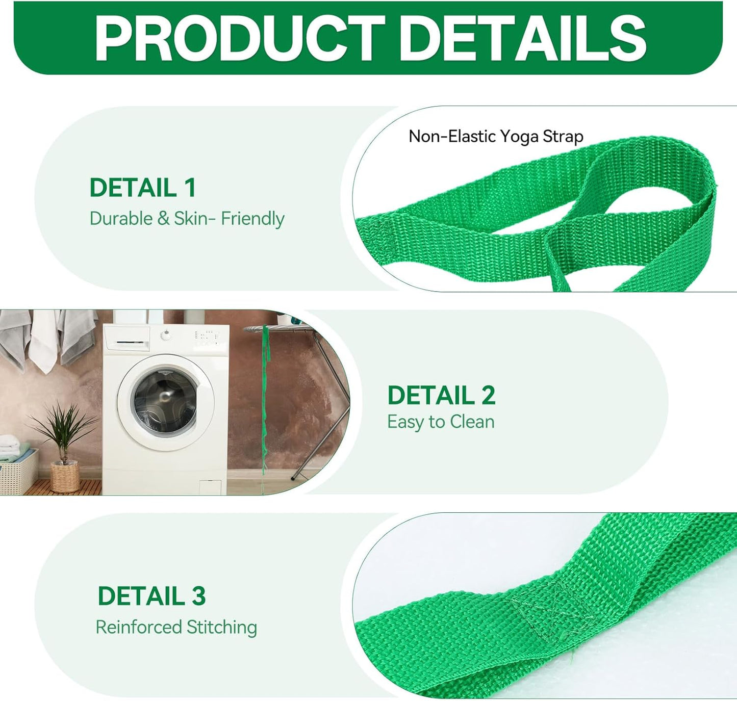 2Pcs Leg Lifter Strap Stretching Strap Yoga Straps Exercise Band Physical Therapy for Home Workout Exercise Pilates Gymnastics10 Loops Non-Elastic Stretch Bands for Women Men Flexibility