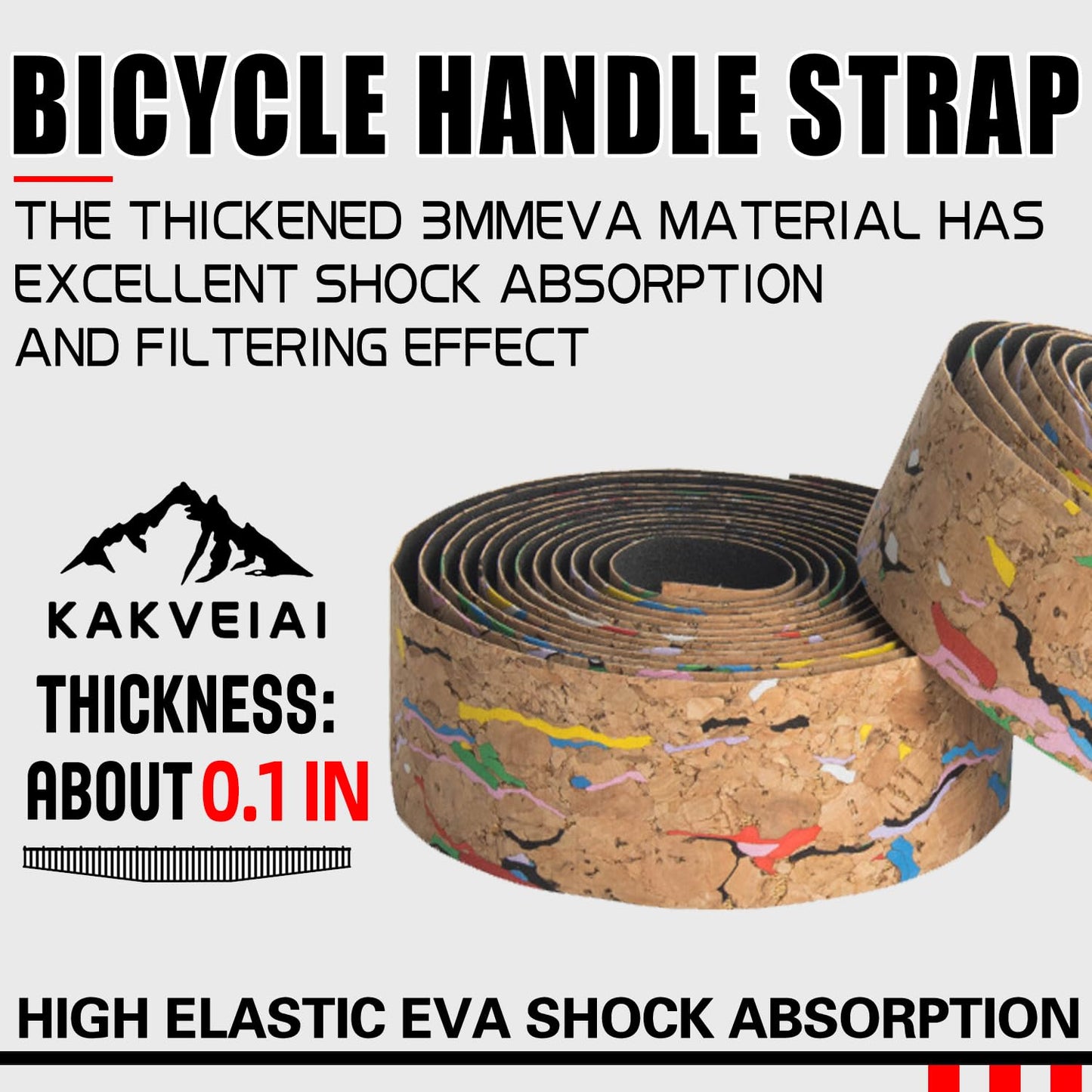 2pcs Bicycle Bar Tape, Bike Handlebar Tape, Road Bicycle Handlebar Tape, Cycling Grip Tape, with 4pcs Handlebar End Plugs, Soft Comfortable, Wear Resistant, Black