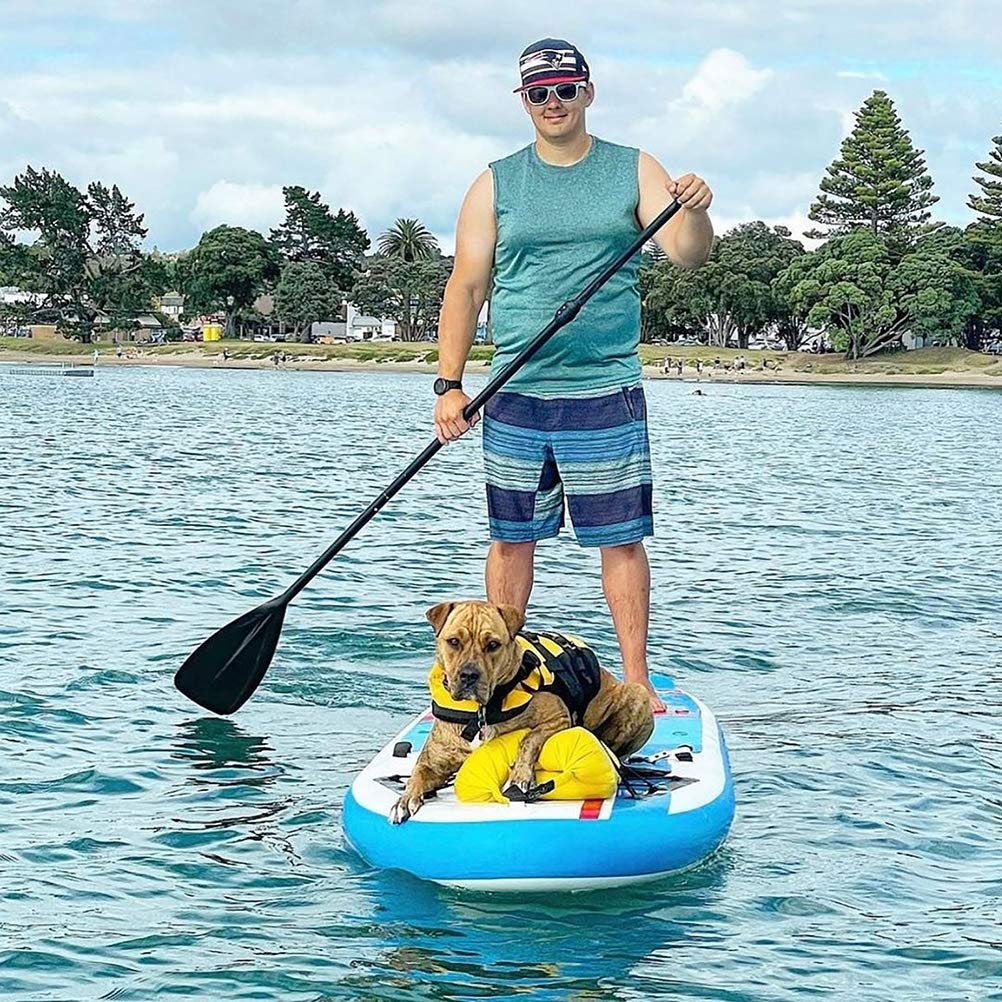 Karltion SUP Paddle - 3 Pieces Adjustable Aluminium SUP Paddle Alloy Shaft Paddle Board Paddles with Glass Fiber Blade for Surfing, Floating,Water Sport-Blue