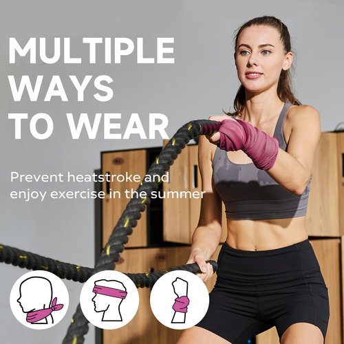 BILITOK Superfiber Ice Towel Neck, Soft Breathable Cold Towel Cooling, Yoga, Sports, Golf, Gym, Camping, Running, Fitness, Exercise and More Activities, 4 Packs (Blue/Green/Rose red/Gray)