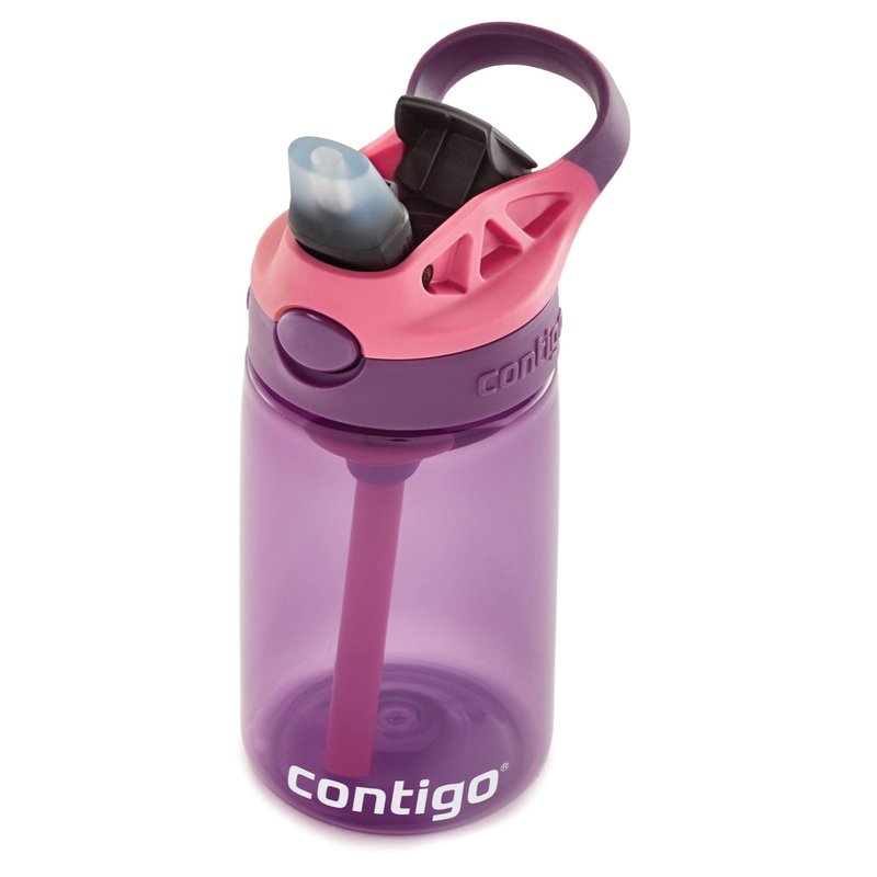 Contigo Kids Straw Water Bottle with AUTOSPOUT Lid, 14oz, Eggplant